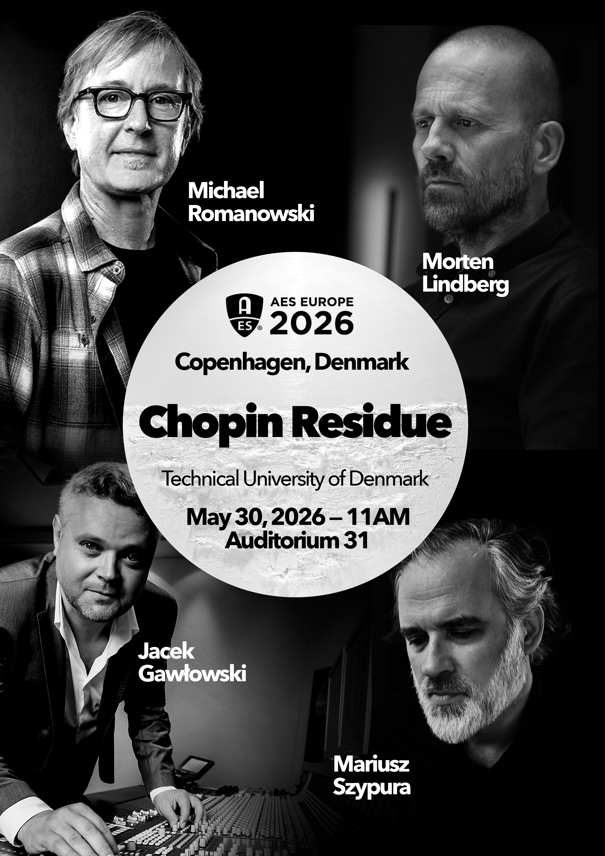 AES Europe 2026 Chopin Residue talk Copenhagen poster